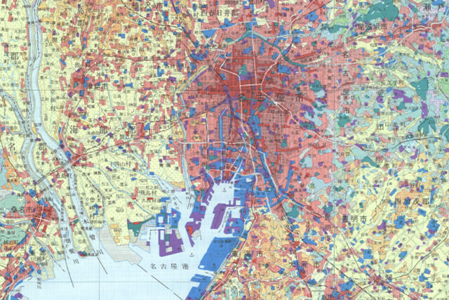 「土地利用図」で現況の土地利用状況を確認できる
